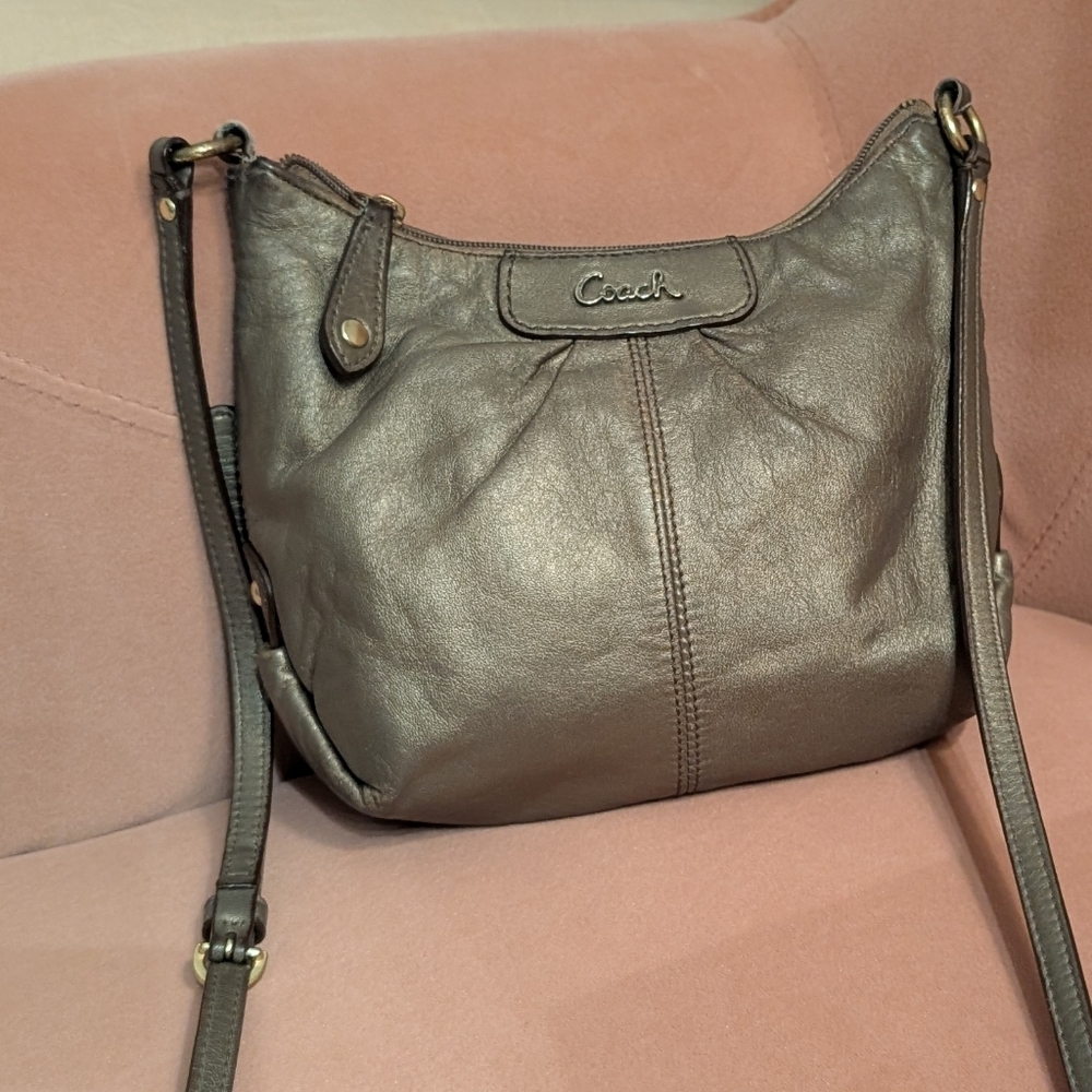 COACH Metallic Bronze Crossbody Bag - Picture 6 of 7